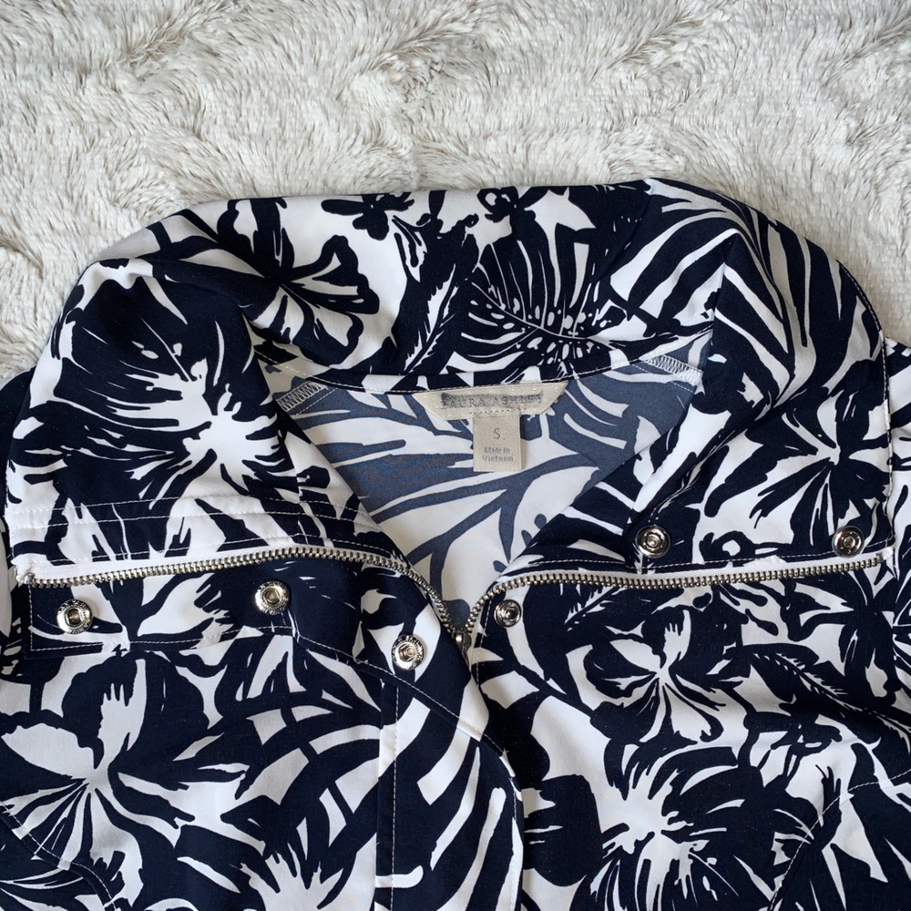Laura Ashley - Navy Blue/White Lightweight Jacket - Picture 8 of 10